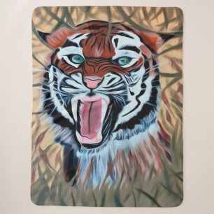 Couverture Sherpa Tigre des yeux Extraordinaires sur les buissons