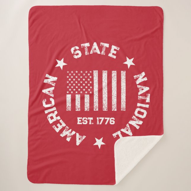 Couverture Sherpa Timbre circulaire American State National Est 1776 (Devant)