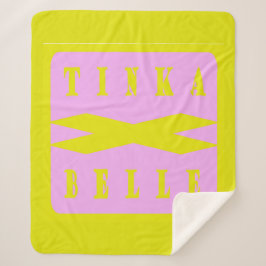 Couverture Sherpa Tinka Belle design cute colors pink lemon  