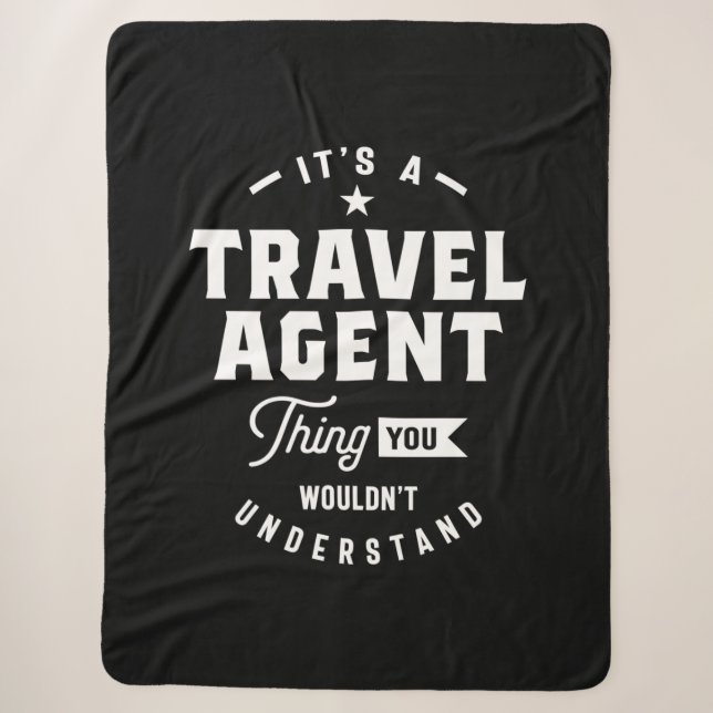 Couverture Sherpa Titre du travail de l'agent de voyage Cadeau (Devant)