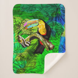 Couverture Sherpa Toco Bird Toucan Baby Sherpa Blanket