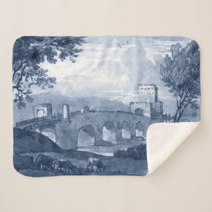 Couverture Sherpa Toile pastoral - pont