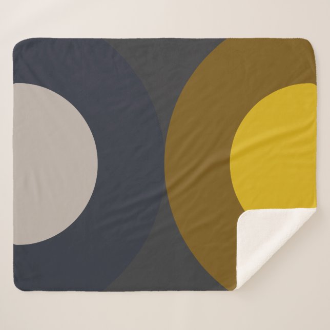 Couverture Sherpa Tonnerre de moutarde de bronze moderne du milieu d (Devant (Horizontal))