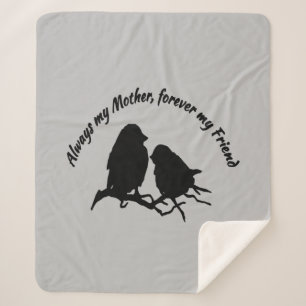 Couverture Sherpa Toujours ma mère pour toujours mon ami Deux oiseau