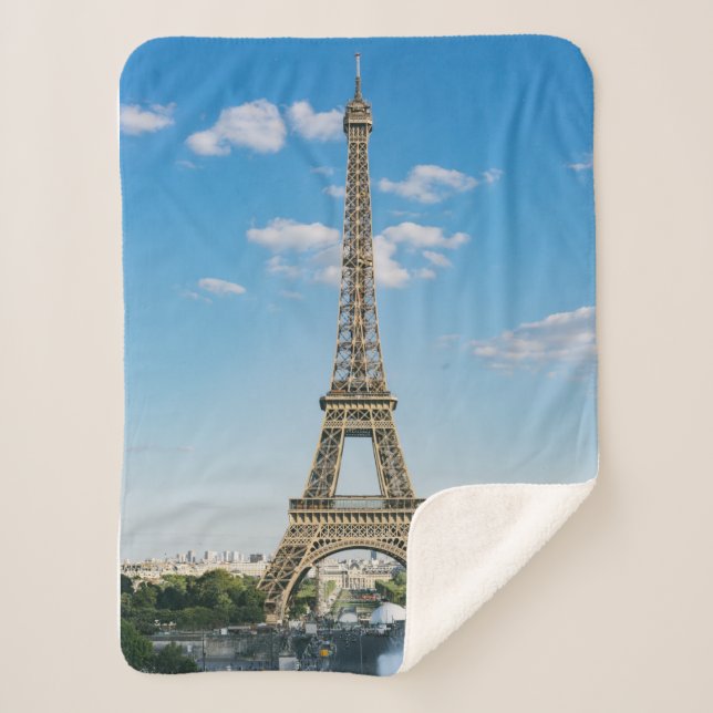 Couverture Sherpa Tour Eiffel Sherpa Toison Blanche (Devant)