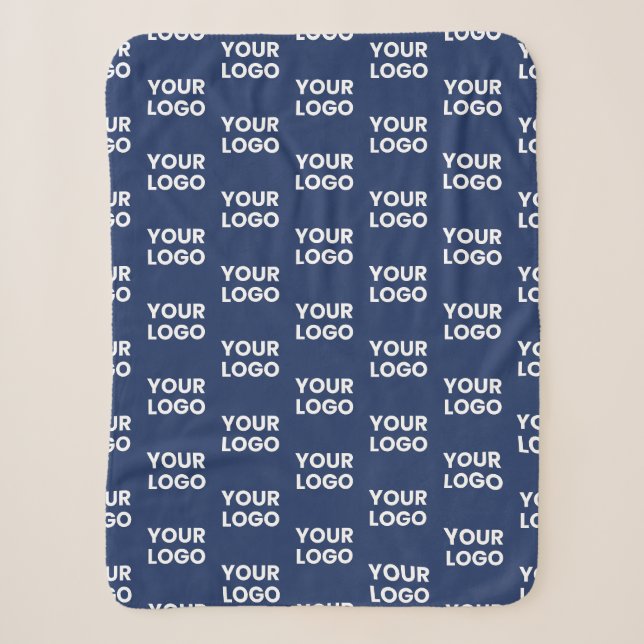 Couverture Sherpa Toute image ou logo commercial modifiable Dark Nav (Devant)