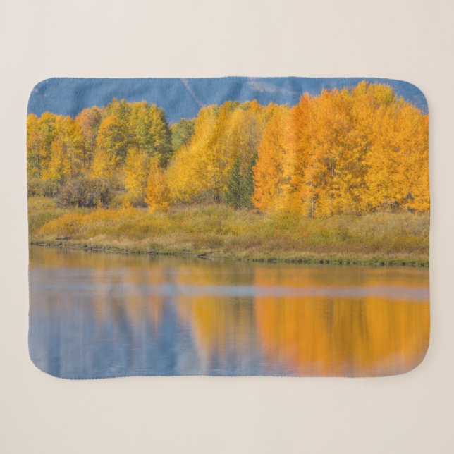 Couverture Sherpa Trembles colorés d'automne (Devant (Horizontal))