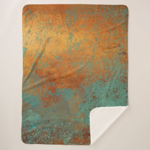 Couverture Sherpa Trendy Rich Copper Patina Metallic