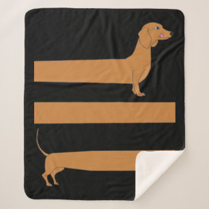 Couverture Sherpa Très long Dachshund drôle