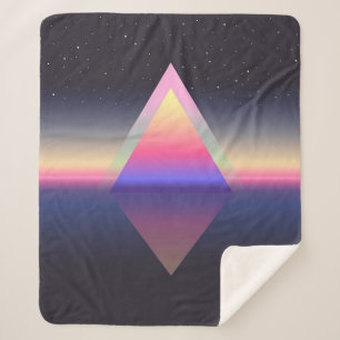 Couverture Sherpa Triangle brillant. Concept Ethereum. abs futuriste