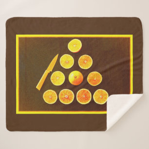 Couverture Sherpa "Triangle de demi-oranges" jolie photo. Commandez 