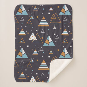 Couverture Sherpa Triangles colorés Motif sans couture