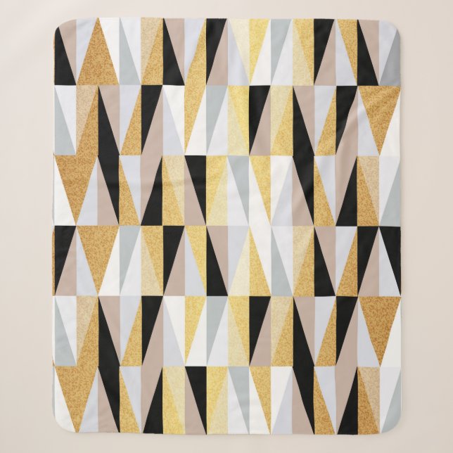 Couverture Sherpa triangles de conception scandinave sans couture mo (Devant)