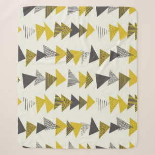 Couverture Sherpa Triangles Rétro : Motif Varié sans joint.