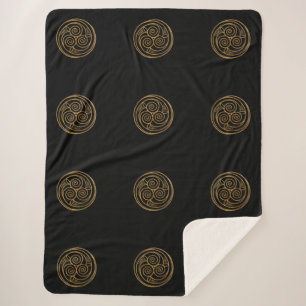 Couverture Sherpa Triple Celtic Knot Swirl Mandala