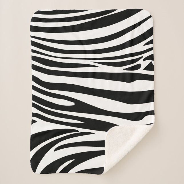 Couverture Sherpa Tropical Summer Zebra Stripes Motif tendance (Devant)