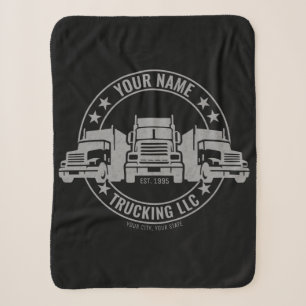 Couverture Sherpa Trucker personnalisé Big Rig Semi Camion Camion
