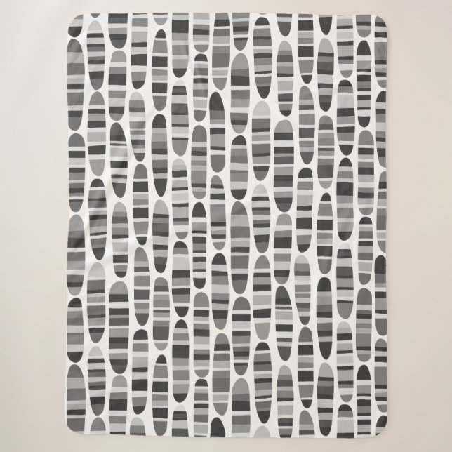 Couverture Sherpa Trucs de stripey 120123 - Noir et blanc (Devant)