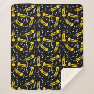 Couverture Sherpa Trumpet Music Notes Motif