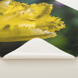 Couverture Sherpa Tulipe jaune