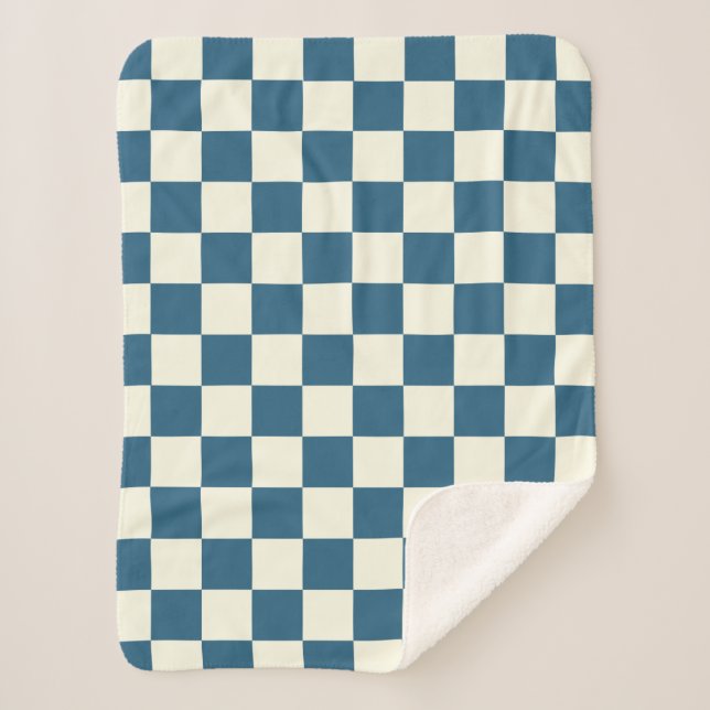 Couverture Sherpa turquoise Et Crème (Devant)