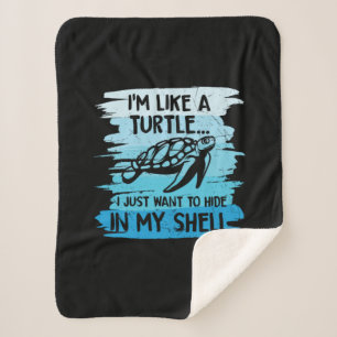 Couverture Sherpa Turtle Lover   Je Suis Comme Une Tortue