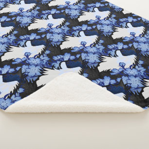 Couverture Sherpa Tuxedo Chat bleu tuxedo chats artisanat tuxie chat