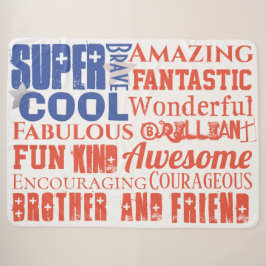 Couverture Sherpa Typographie personnalisée Métro Art USA Drapeau