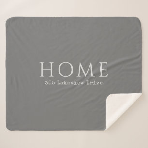 Couverture Sherpa Typographie personnelle grise avec adresse