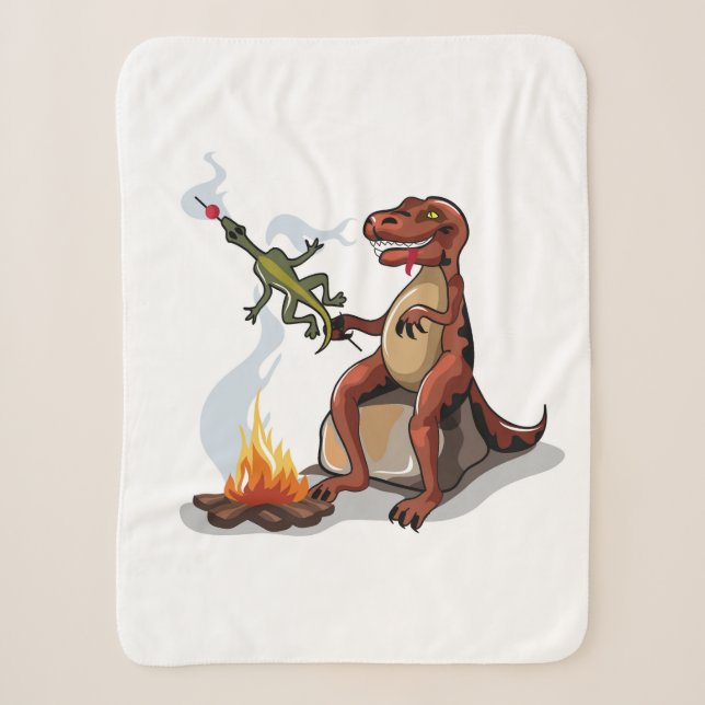 Couverture Sherpa Tyrannosaurus Rex Cuisine Nourriture Au-Dessus D'U (Devant)