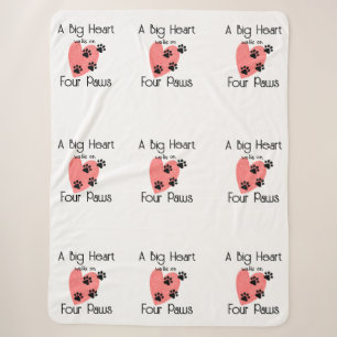 Couverture Sherpa Un Grand Coeur marche sur quatre pattes - Cute Pet
