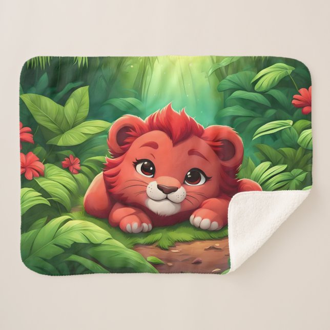 Couverture Sherpa Un Lion rouge dans la jungle (Devant (Horizontal))