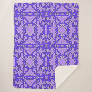 Couverture Sherpa Un motif élégant bleu violet