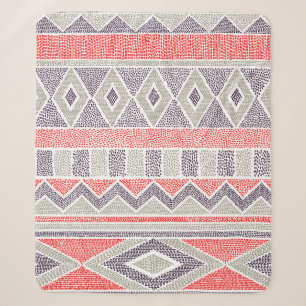 Couverture Sherpa Un motif ethnique rayé sans pareille. Tribal et az