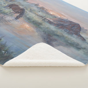 Couverture Sherpa Un nouveau jour -* Peinture de cheval