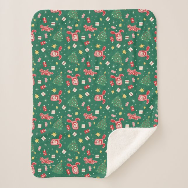 Couverture Sherpa Une histoire de Noël | Motif d'icône de Noël (Devant)