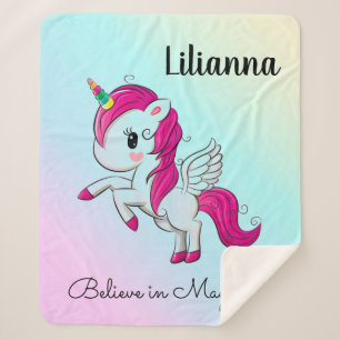 Couverture Sherpa Unicorne