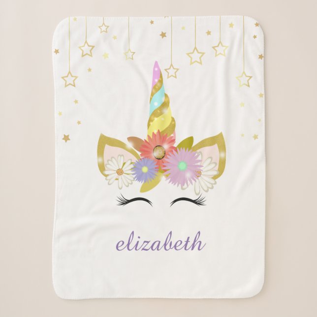 Couverture Sherpa Unicorne Blanches Sherpa (Devant)