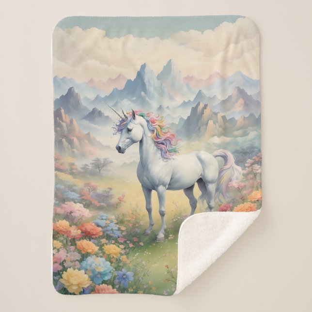 Couverture Sherpa Unicorne Sherpa Blanket (Devant)