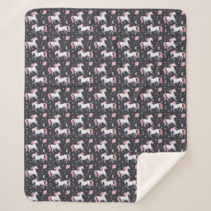 Couverture Sherpa Unicornes Sherpa Blanket