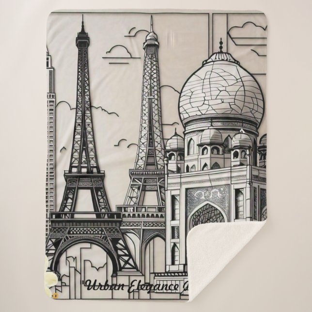 Couverture Sherpa "Urban Beauty" (Devant)