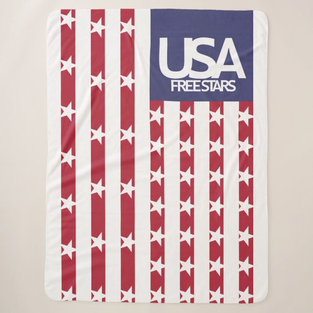 COUVERTURE SHERPA USA/EEUU FREE STARS FLAG BY MASANSER PIXELAT (Devant)
