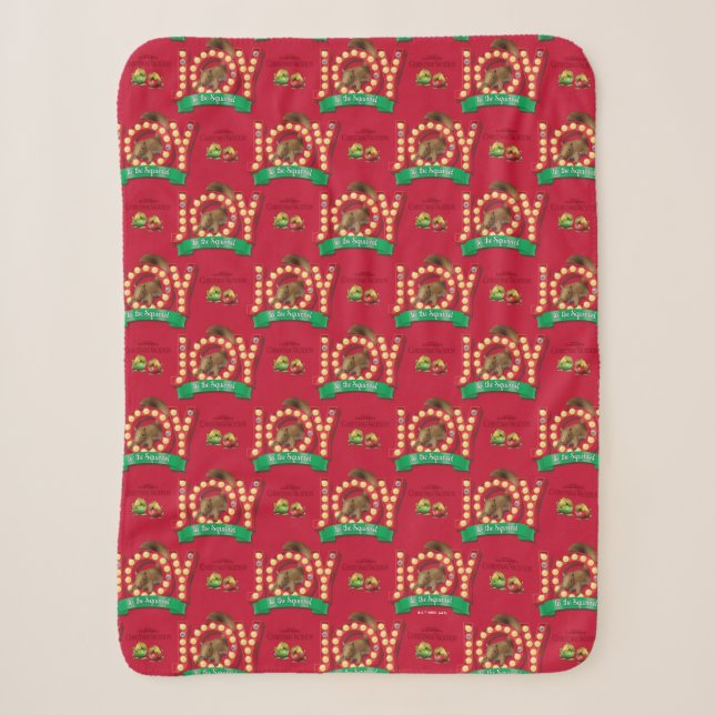 Couverture Sherpa Vacances de Noël | Joie au Motif des écureuils (Devant)