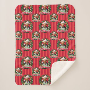 Couverture Sherpa Vacances de Noël Merry Clarkmas Motif