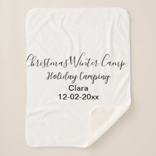 Couverture Sherpa Vacances hivernales camping personnalisé ajouter u