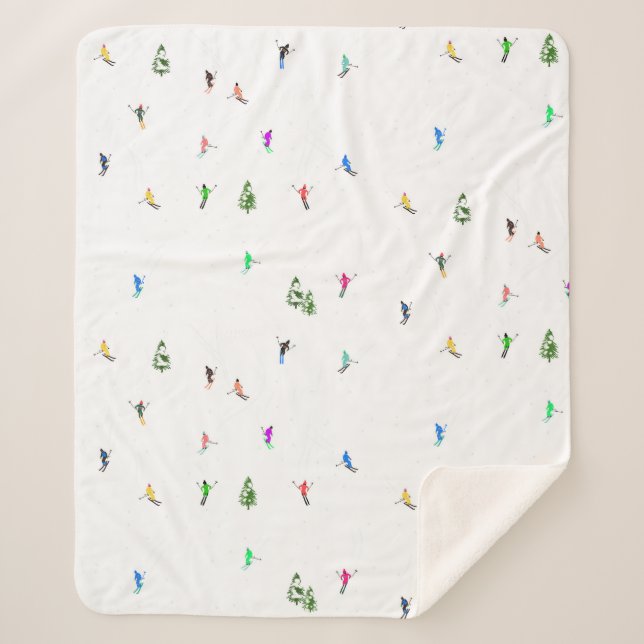 Couverture Sherpa Vacances Skieurs Alpins Illustration (Devant)