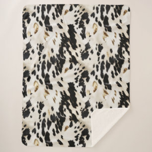 Couverture Sherpa Vachette noire blanche sud-ouest