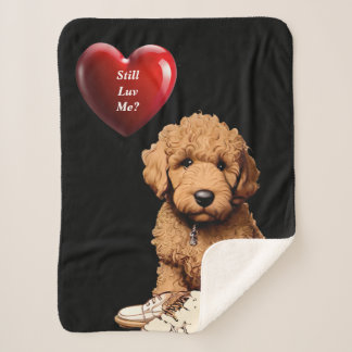 Couverture Sherpa Valentin Chiot Romantique Mignon