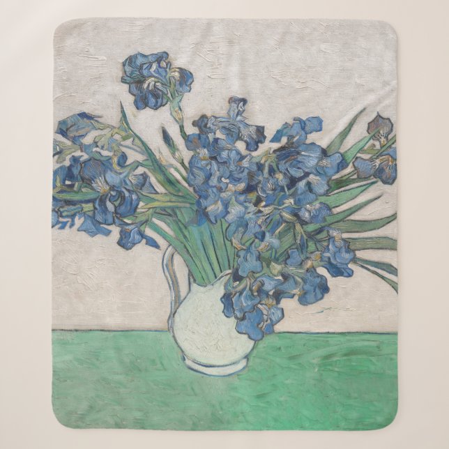 Couverture Sherpa Van Gogh Iris Vase Peinture Impressionnisme (Devant)