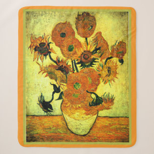 Couverture Sherpa Van Gogh - Tournesols 14, célèbre peinture,